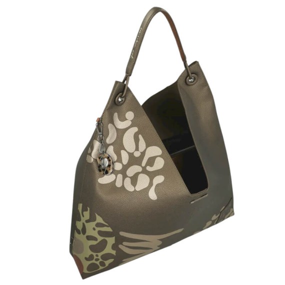 ANEKKE Mala de Ombro Gigante Gaia Castanho Metálico | Ref. 280.42872-408