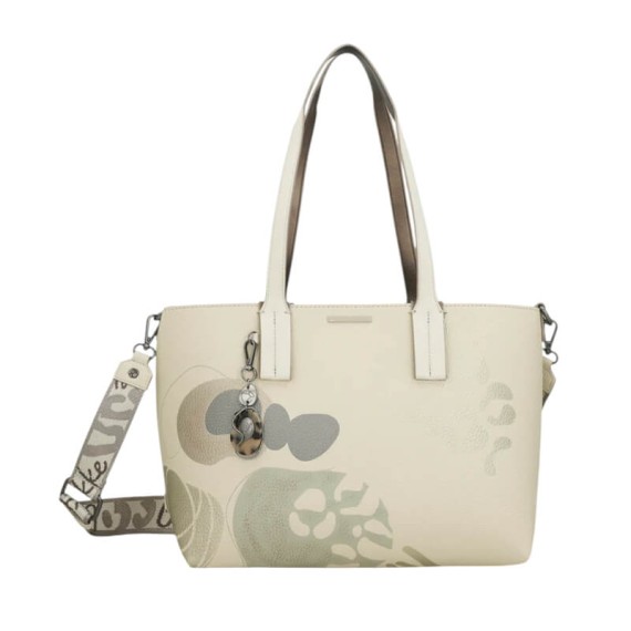 ANEKKE Mala de Ombro Grande c/ Bolsa Interior Gaia Bege | Ref. 280.42872-405