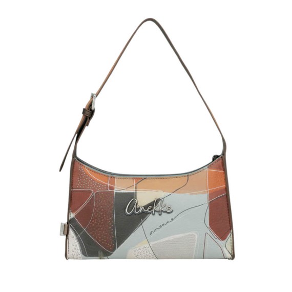 ANEKKE Mala de Ombro Pequena Auralis Castanha | Ref. 280.42812-394