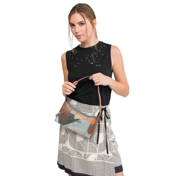 ANEKKE Mala de Ombro Pequena Auralis Castanha | Ref. 280.42812-394