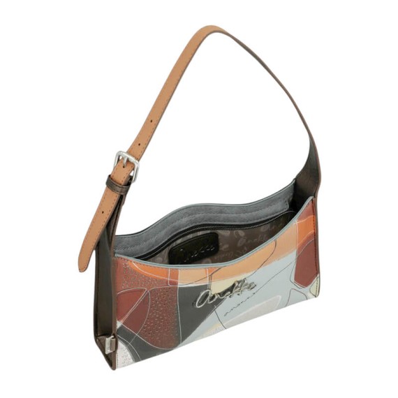 ANEKKE Mala de Ombro Pequena Auralis Castanha | Ref. 280.42812-394