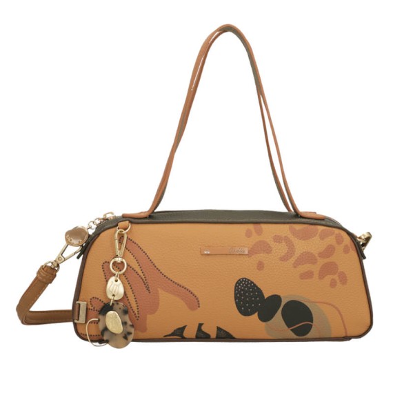 ANEKKE Mala de Ombro Retangular c/ Tiracolo Gaia Camel