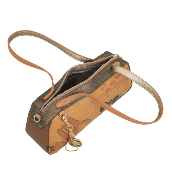 ANEKKE Mala de Ombro Retangular c/ Tiracolo Gaia Camel