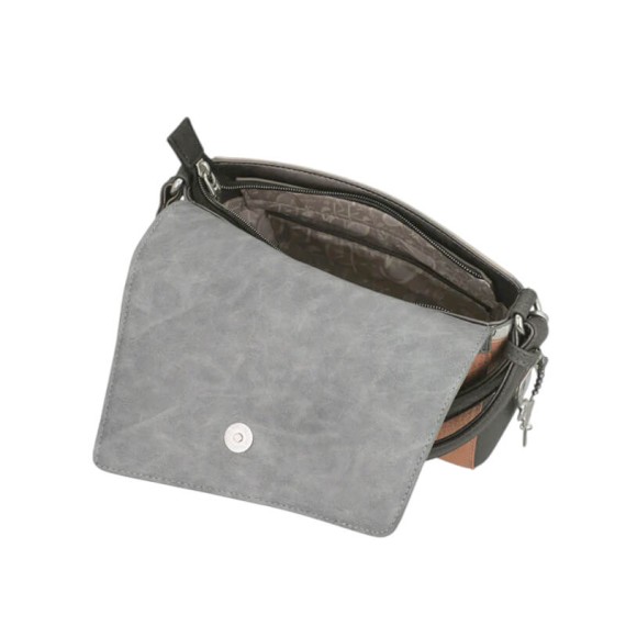 ANEKKE Mala de Tiracolo c/ Aba Auralis Cinza/Bege | Ref. 280.42813-557