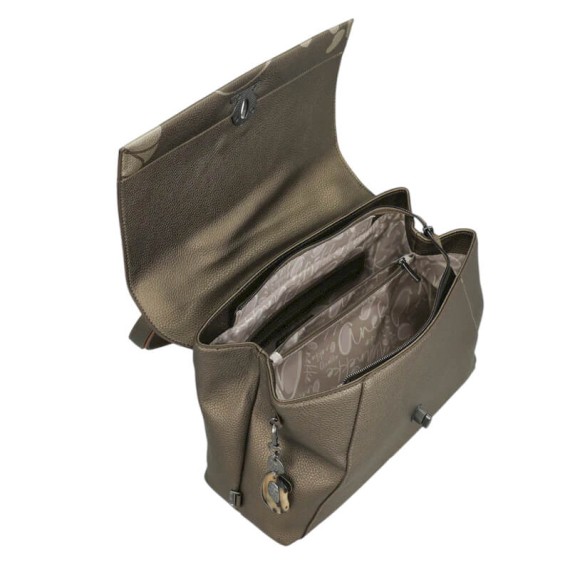 ANEKKE Mala de Tiracolo c/ Aba Gaia Castanho Metálico | Ref. 280.42873-567