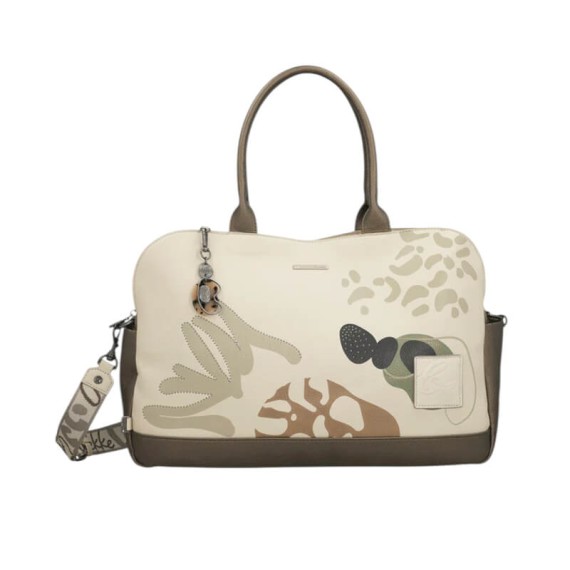 ANEKKE Mala de Tiracolo c/ Alças Curtas Gigante Gaia Bege | Ref. 280.42872-420