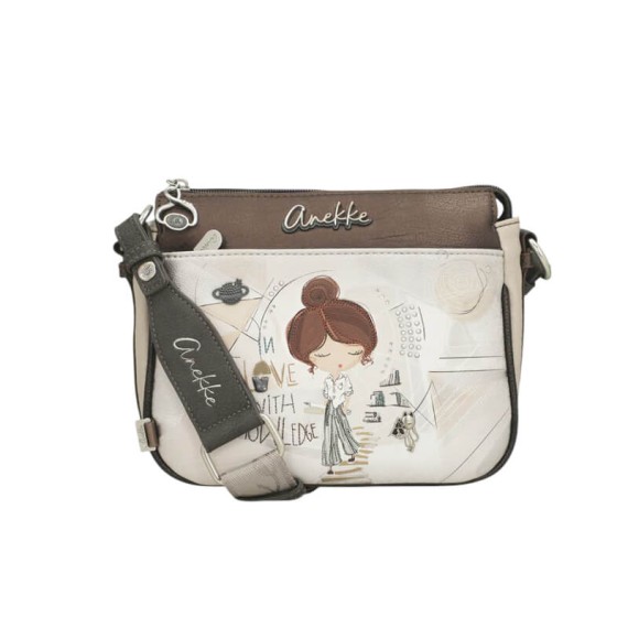 ANEKKE Mala de Tiracolo Pequena Sophia Bege | Ref. 280.42803-062