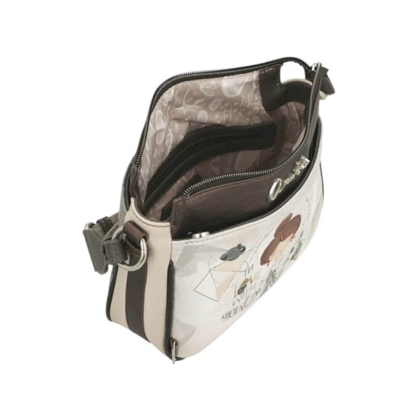 ANEKKE Mala de Tiracolo Pequena Sophia Bege | Ref. 280.42803-062