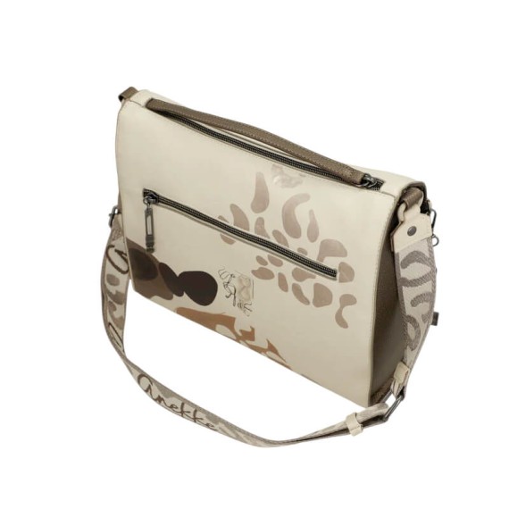 ANEKKE Mala de Tiracolo Quadrada Gaia Bege | Ref. 280.42873-565