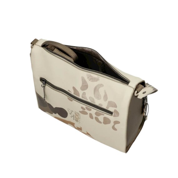 ANEKKE Mala de Tiracolo Quadrada Gaia Bege | Ref. 280.42873-565