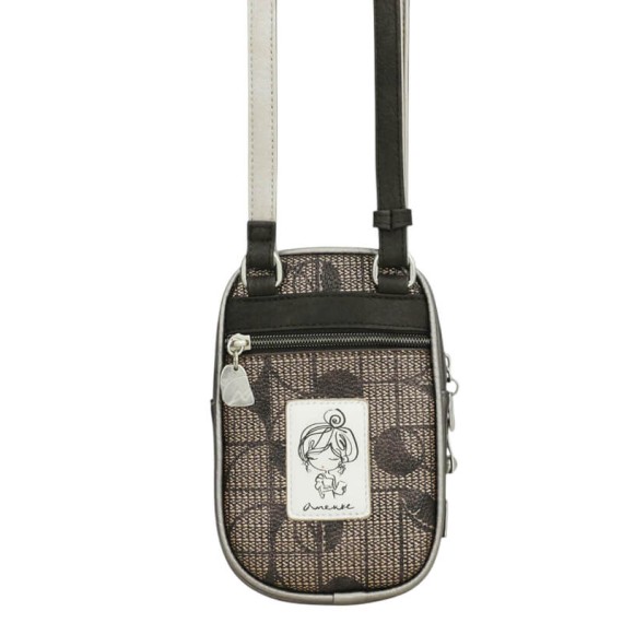 ANEKKE Mini Bolsa Tiracolo c/ Bolso Auralis Bege/Preto | Ref. 280.42813-907