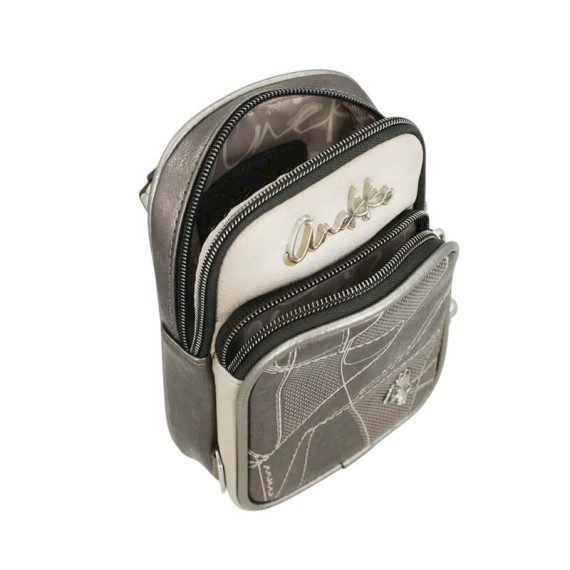 ANEKKE Mini Bolsa Tiracolo c/ Bolso Auralis Bege/Preto | Ref. 280.42813-907