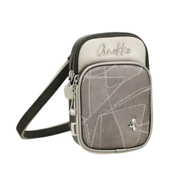 ANEKKE Mini Bolsa Tiracolo c/ Bolso Auralis Bege/Preto | Ref. 280.42813-907