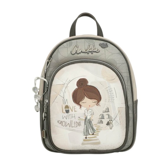 ANEKKE Mochila com Bolso Frontal Sophia Taupe | Ref. 280.42805-197