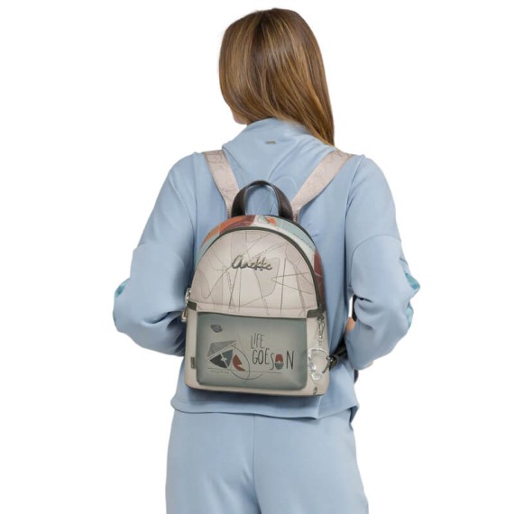 ANEKKE Mochila de Passeio 2C Auralis Bege/Preto | Ref. 280.42815-246