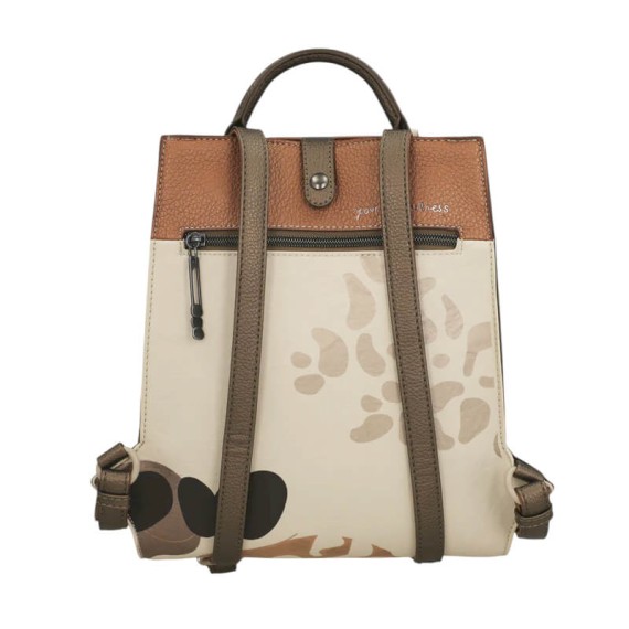 ANEKKE Mochila de Passeio Quadrada Gaia Bege | Ref. 280.42875-273