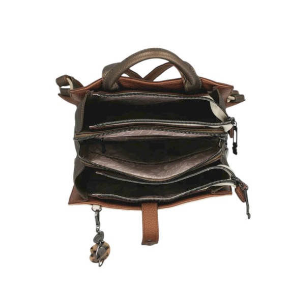 ANEKKE Mochila de Passeio Quadrada Gaia Bege | Ref. 280.42875-273