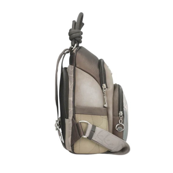 ANEKKE Mochila de Senhora Anti-Roubo Auralis Bege/Castanho | Ref. 280.42815-213