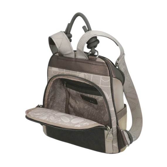 ANEKKE Mochila de Senhora Anti-Roubo Auralis Bege/Castanho | Ref. 280.42815-213
