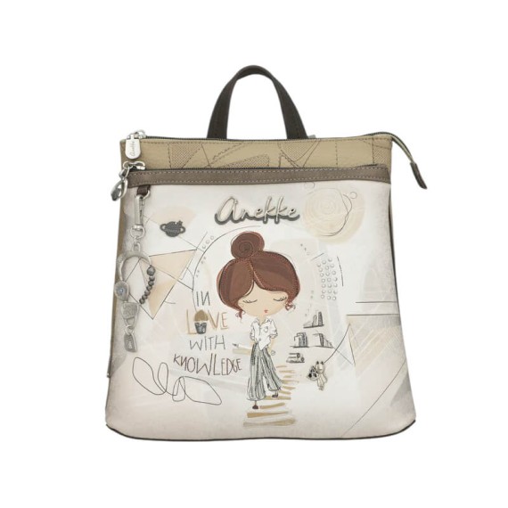 ANEKKE Mochila de Senhora Quadrada Sophia Taupe | Ref. 280.42805-233