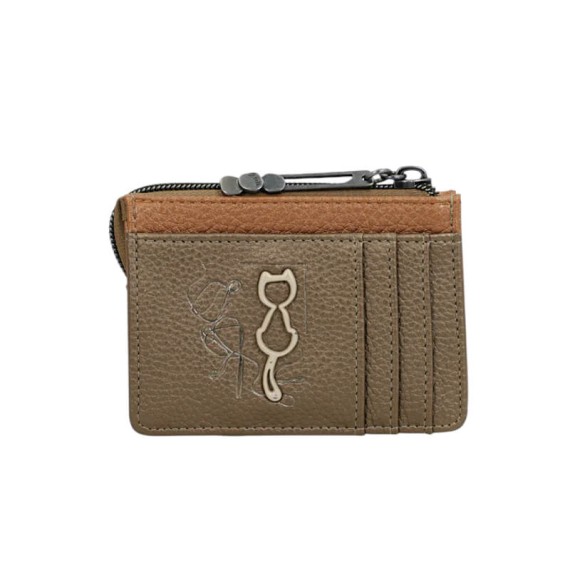 ANEKKE Porta-Cartões Gaia Castanho Metálico | Ref. 280.42879-029