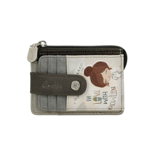 ANEKKE Porta-Cartões Sophia Bege/Prata | Ref. 280.42809-029