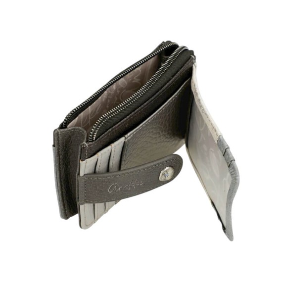 ANEKKE Porta-Cartões Sophia Bege/Prata | Ref. 280.42809-029