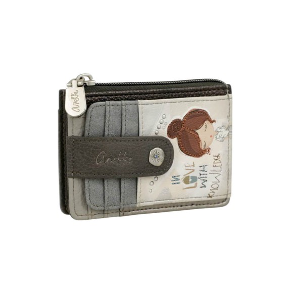 ANEKKE Porta-Cartões Sophia Bege/Prata | Ref. 280.42809-029