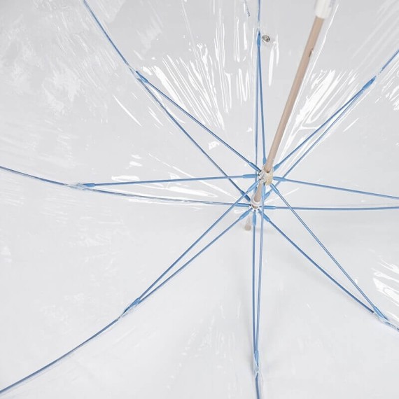 Guarda-Chuva Sra. Comprido Man. 62/8 EZPELETA Transparente Azul | Ref. 104.10764A