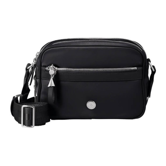 SAMSONITE Bolsa de Ombro c/ 2 Comp. Karissa Evo Preta | Ref. 92.155837-1041