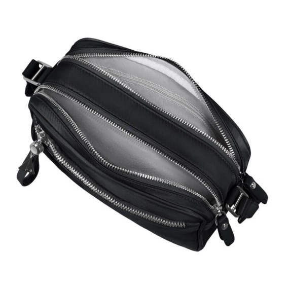 SAMSONITE Bolsa de Ombro c/ 2 Comp. Karissa Evo Preta | Ref. 92.155837-1041