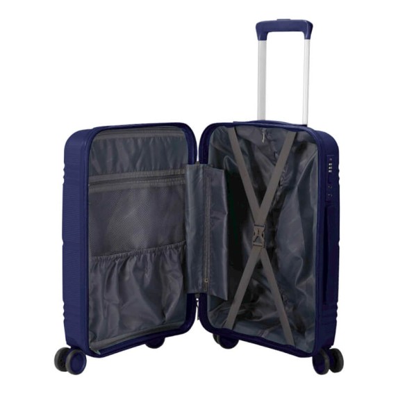 BENZI Mala de Viagem / Trolley Grande 77cm 4R BZ5749 Azul Escuro | Ref. 288.BZ5749AEC