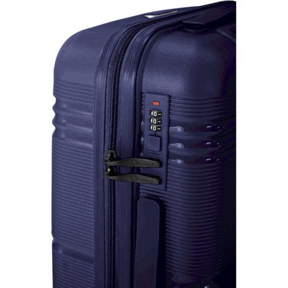BENZI Mala de Viagem / Trolley Médio 67cm 4R BZ5749 Azul Escuro | Ref. 288.BZ5749AEB