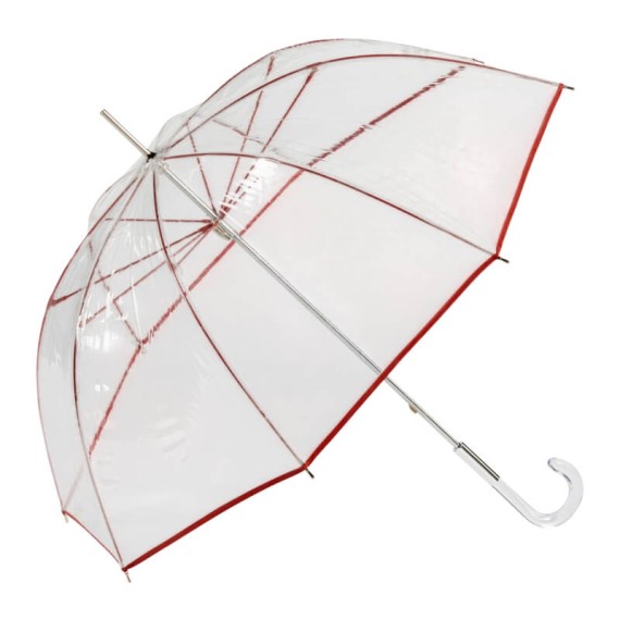 Guarda-Chuva Sra. Comprido Man. 62/8 EZPELETA Transparente Tijolo | Ref. 104.10764TI