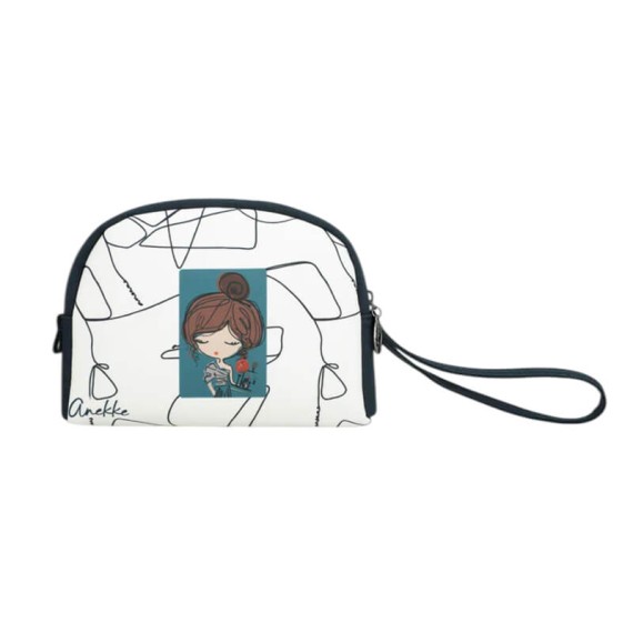 ANEKKE Bolsa / Necessaire Sophia Azul / Branca | Ref. 280.42484-303