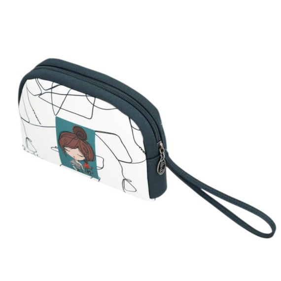 ANEKKE Bolsa / Necessaire Sophia Azul / Branca | Ref. 280.42484-303