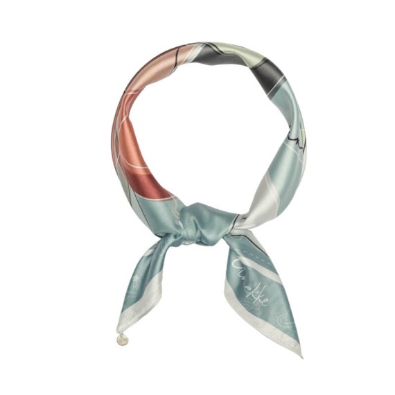 ANEKKE Lenço Quadrado Estampado Auralis Azul Claro | Ref. 280.42480-315