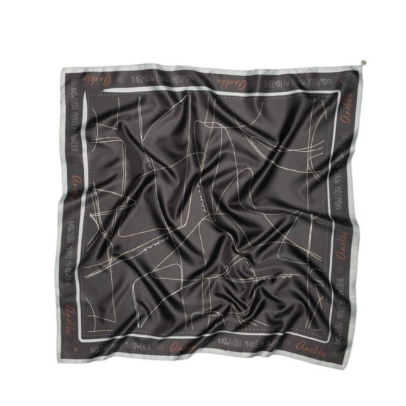 ANEKKE Lenço Quadrado Estampado Auralis Taupe | Ref. 280.42480-316