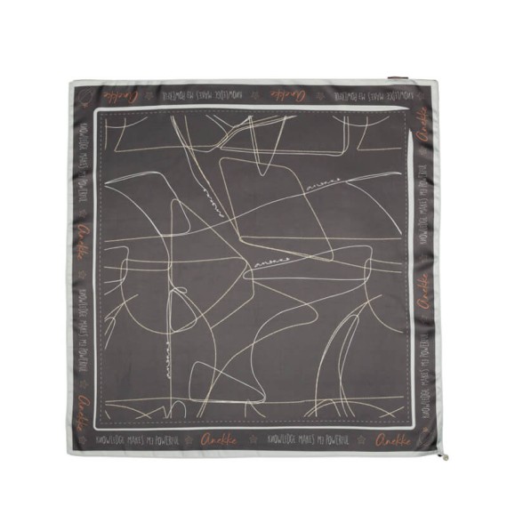 ANEKKE Lenço Quadrado Estampado Auralis Taupe | Ref. 280.42480-316