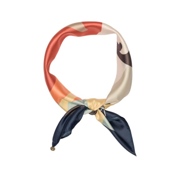 ANEKKE Lenço Quadrado Estampado Eikon Azul Escuro | Ref. 280.42470-317