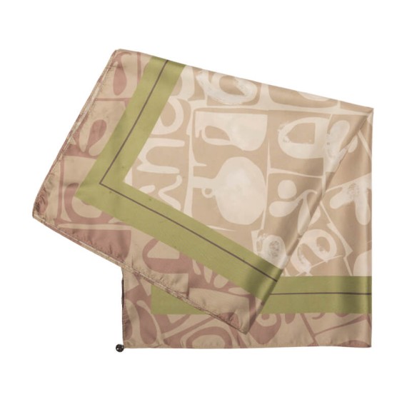 ANEKKE Lenço Quadrado Estampado Muse Bege | Ref. 280.42470-313