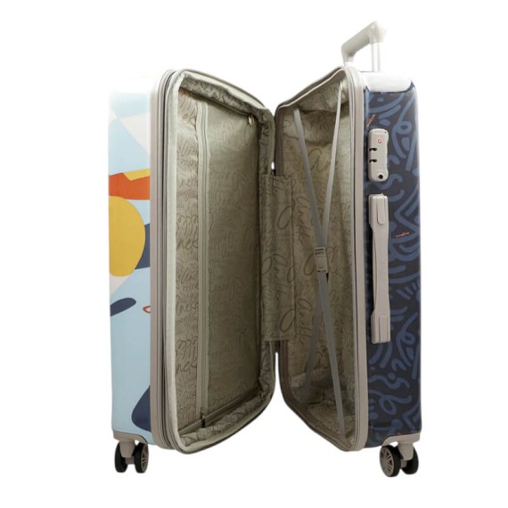 ANEKKE Mala de Viagem Média 67cm 4R Exp. Eikon Azul Escuro | Ref. 280.42574-011