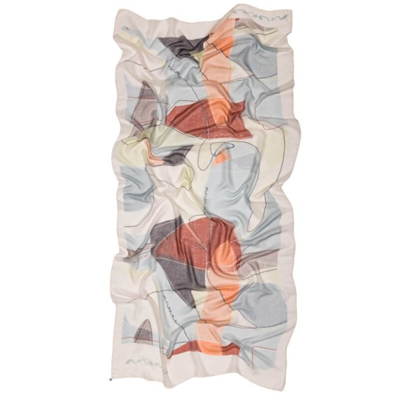 ANEKKE Lenço / Écharpe Estampado Eikon Cinza / Azul | Ref. 280.42480-052