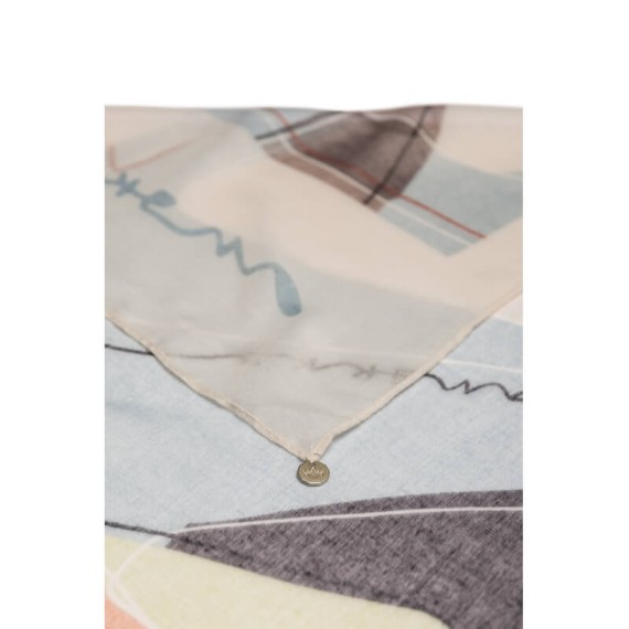 ANEKKE Lenço / Écharpe Estampado Eikon Cinza / Azul | Ref. 280.42480-052