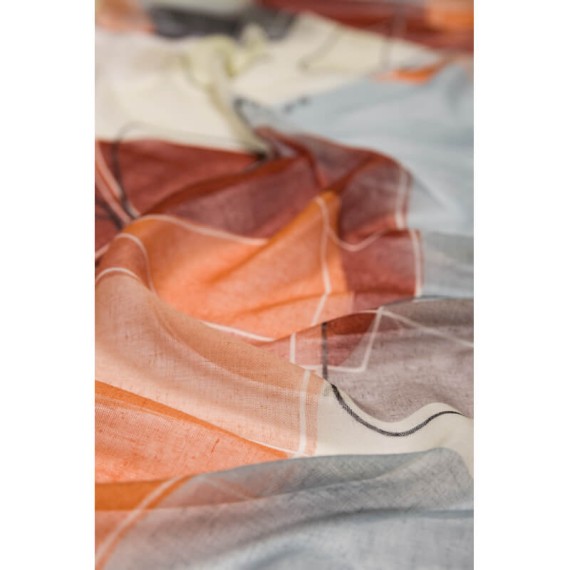 ANEKKE Lenço / Écharpe Estampado Eikon Cinza / Azul | Ref. 280.42480-052