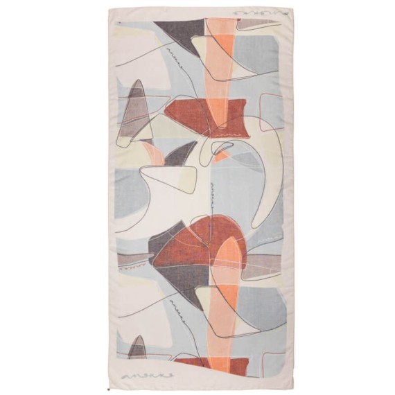 ANEKKE Lenço / Écharpe Estampado Eikon Cinza / Azul | Ref. 280.42480-052