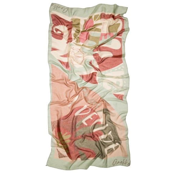 ANEKKE Lenço / Écharpe Estampado Muse Verde Água | Ref. 280.42470-031