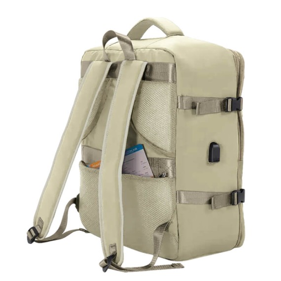 BENZI Mochila de Viagem Easyjet 45x36x20cm BZ5895 Bege | Ref. 288.BZ5895B