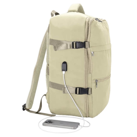 BENZI Mochila de Viagem Easyjet 45x36x20cm BZ5895 Bege | Ref. 288.BZ5895B