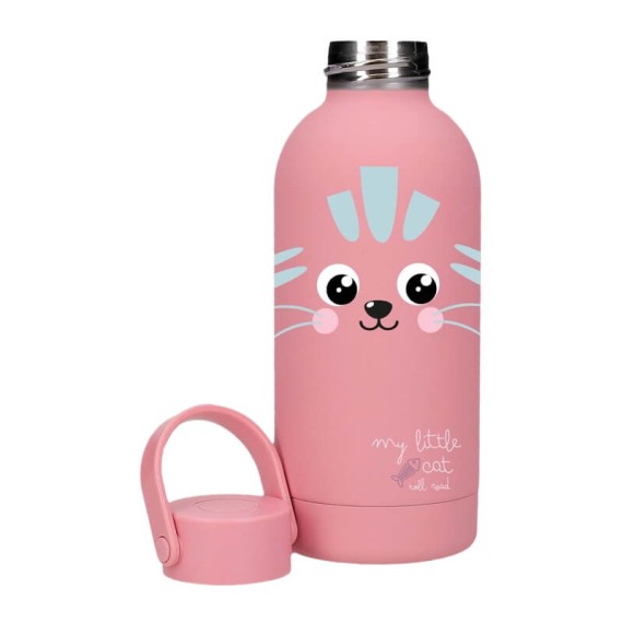 Garrafa Térmica 350ml. ROLL ROAD My Little Cat Rosa | Ref. 186.3183145